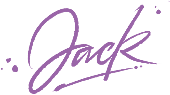 Custom hand-lettered name Jack
